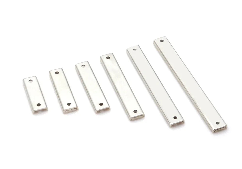 L10~L120 Strong Square Pot Magnet  Long Magnetic Tool Carrier With Hole Magnetic Holder For Home Office DIY