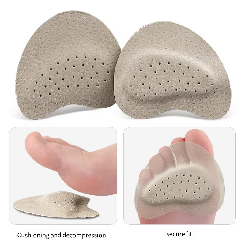 Leather Forefoot Pads for High Heels Anti-slip Stickers Summer Sandals Self-adhesive Invisible Non-slip Pad 1Pair/2Pair/3Pair
