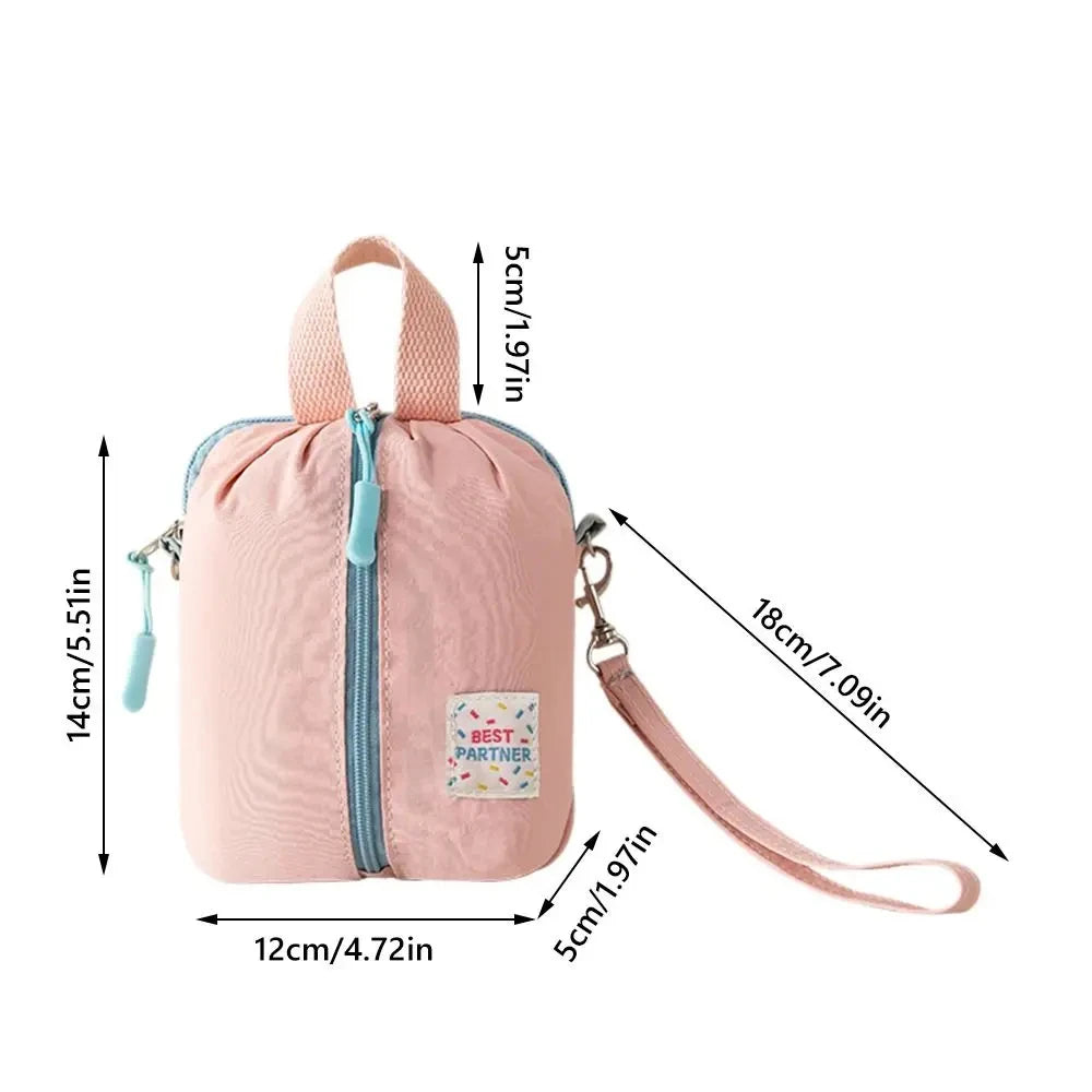 Portable Small Sanitary Pad Storage Bag Macaron Travel Toiletry Cosmetic Case Makeup Organizer Versatile