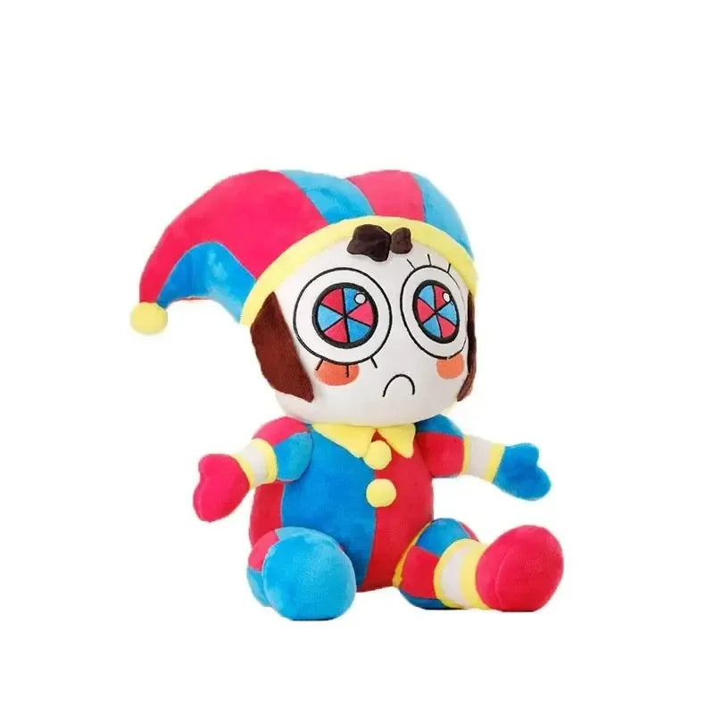 Hot The Amazing Digital Circus Pomni Jester Clown Plush Toy Soft Stuffed Cartoon Doll Home Decor Throw Pillow For Adult Gift