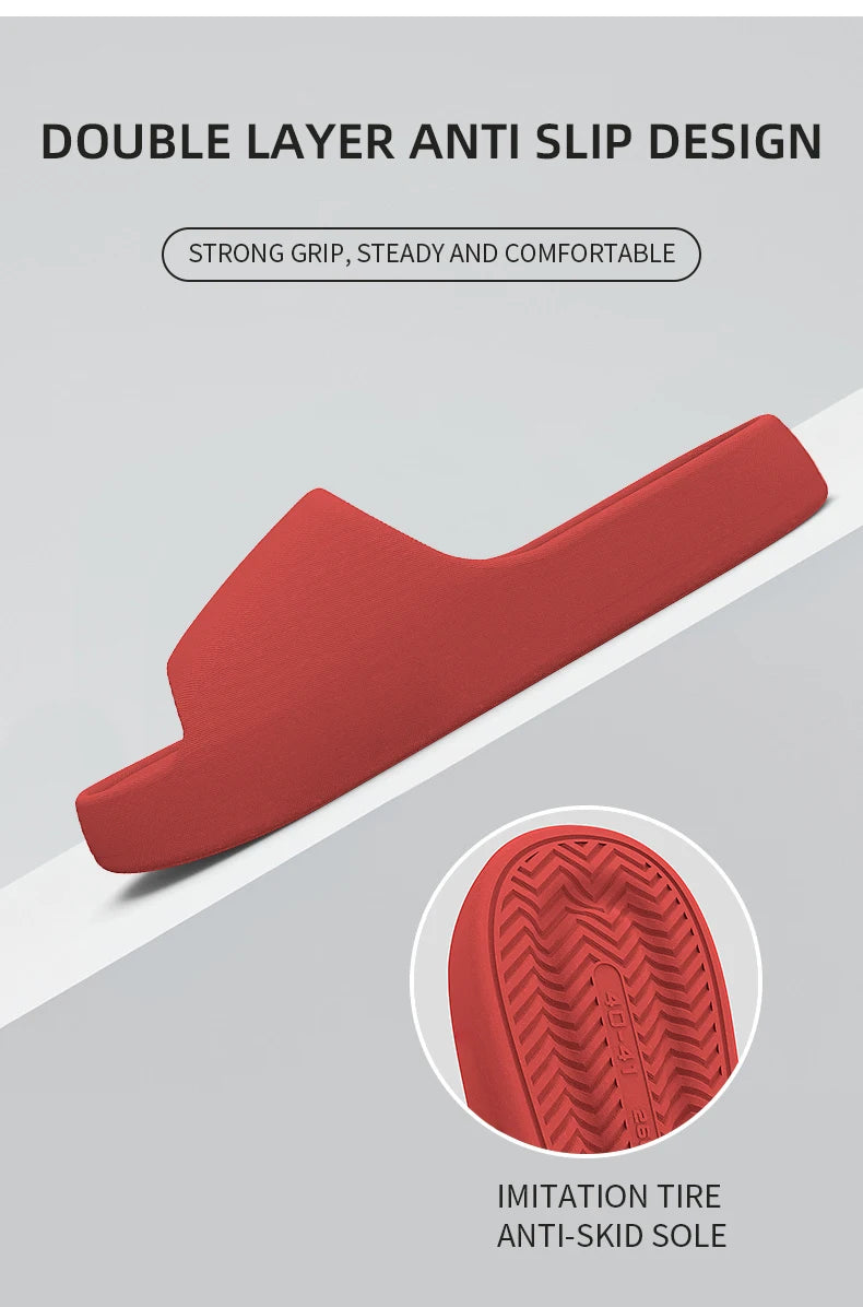 Men's Slippers for Summer Outdoor Wear, Indoor Thick-Soled Bathroom Shower, Anti Slip and Cool Slippers for Men
