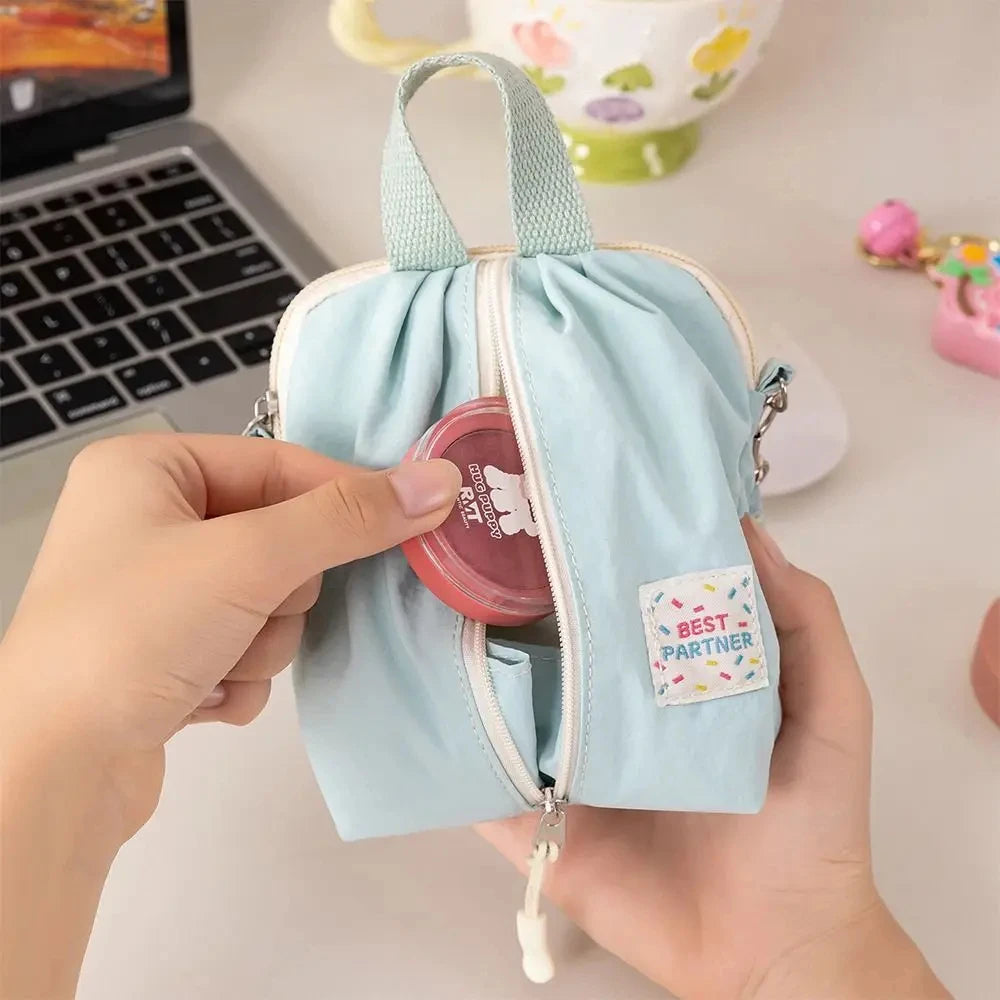 Portable Small Sanitary Pad Storage Bag Macaron Travel Toiletry Cosmetic Case Makeup Organizer Versatile