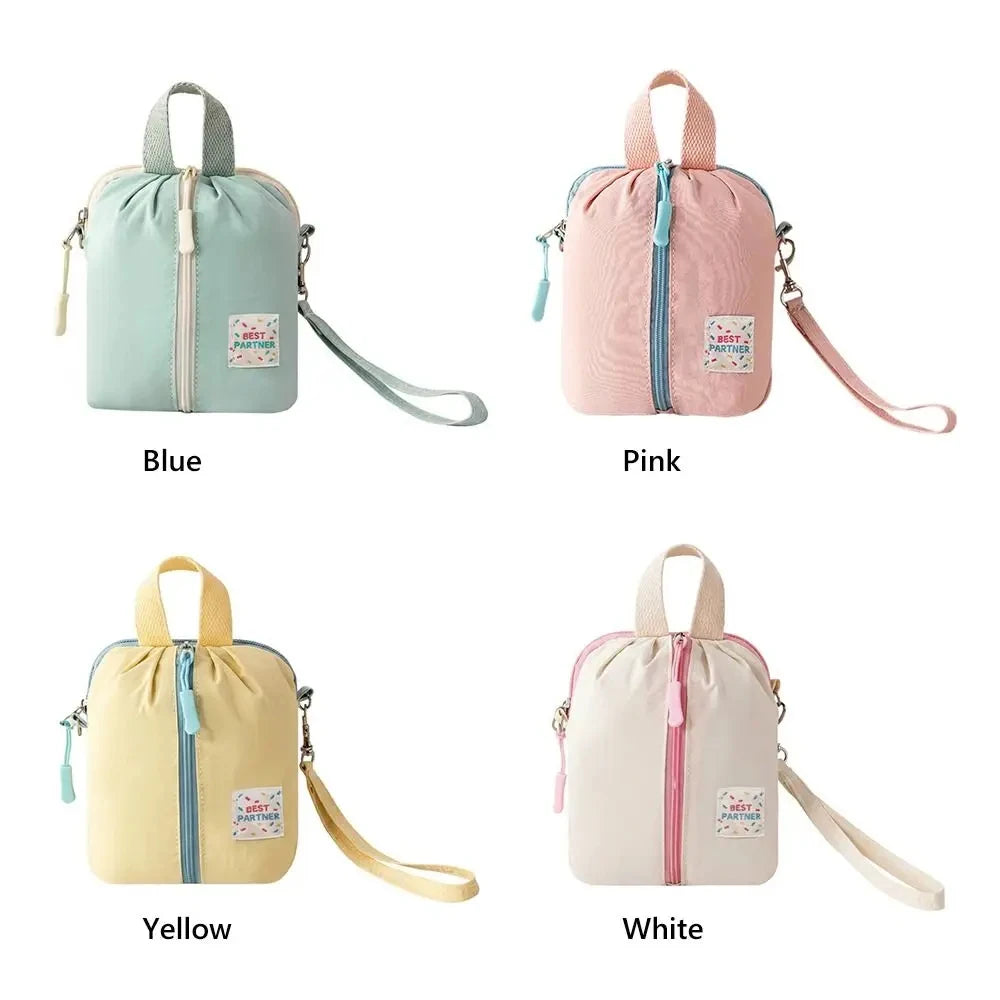 Portable Small Sanitary Pad Storage Bag Macaron Travel Toiletry Cosmetic Case Makeup Organizer Versatile