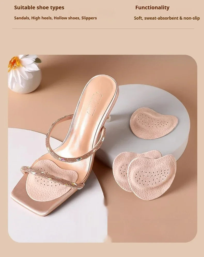 1Pair/2Pair/3Pair Leather Forefoot Pads for High Heels Anti-slip Stickers Summer Sandals Self-adhesive Invisible Non-slip Pad