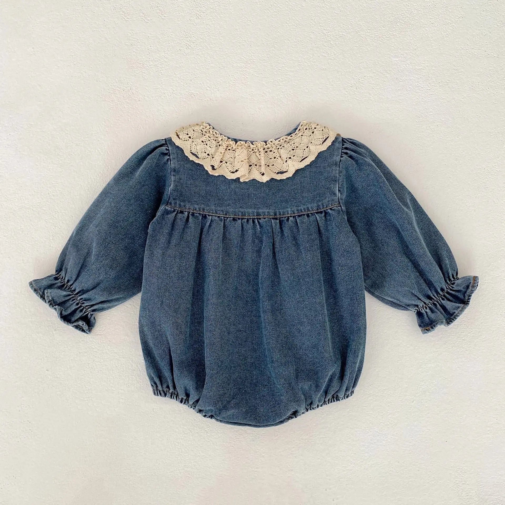 7473 Baby Clothes 2026 Spring and Autumn New Long Sleeve Baby Girl's Denim Clothes Princess Climbing Clothes