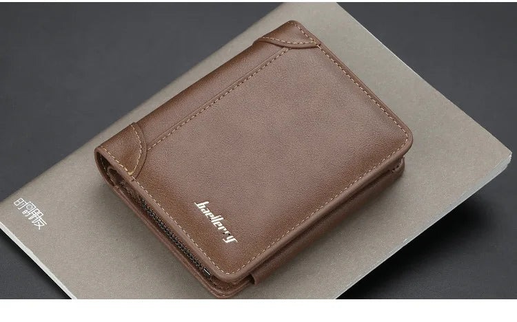 Baellerry PU Leather Men Wallets High Quality Zipper Short Desigh Card Holder Male Purse Vintage Coin Holder Men Wallets